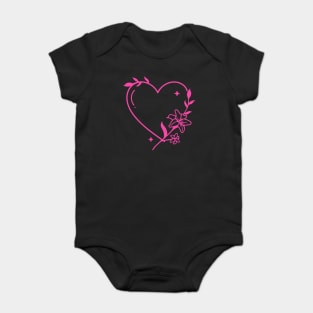 valentine heart Baby Bodysuit